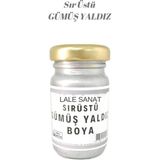 Lale Sanat Sır Üstü Gümüş Yaldız Boya 50 gr Mat Özellikli Çini-Seramik-Cam-Porselen Uygulama