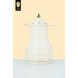 Lale Thermos Cam Hazneli Termos Elmas-1 | 0.6 Lt | Kahve & Çay | 12 Saat Sıcak / 24 Saat Soğuk | Yerli Üretim (Suger) - Krem - 0,60 lt