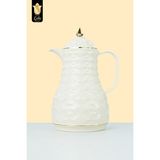 Lale Thermos Cam Hazneli Termos Elmas-1 | 0.6 Lt | Kahve & Çay | 12 Saat Sıcak / 24 Saat Soğuk | Yerli Üretim (Swan) - Beyaz - 0,60 lt