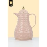 Lale Thermos Cam Hazneli Termos Elmas-1 | 1.0 Lt | Kahve & Çay | 12 Saat Sıcak / 24 Saat Soğuk | Yerli Üretim (Charmy) - Pembe - 1 lt