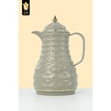 Lale Thermos Cam Hazneli Termos Elmas-1 | 1.0 Lt | Kahve & Çay | 12 Saat Sıcak / 24 Saat Soğuk | Yerli Üretim (Moon) - Gri - 1 lt