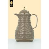 Lale Thermos Cam Hazneli Termos Elmas-1 | 1.0 Lt | Kahve & Çay | 12 Saat Sıcak / 24 Saat Soğuk | Yerli Üretim (Saturn) - Kahverengi - 1 lt