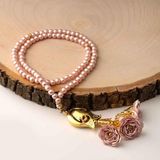 Laleli Güllü Tesbih Pembe (99lu - 6mm)