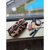 Laletto Bags Kadın Leopar Desenli Kumaş Makyaj Çantası