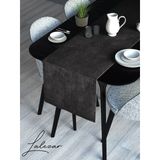 Lalezar Kadife Efektli Duman Grisi Aura Serisi Runner, 40 X 140 Cm, Polyester, Duman Gri