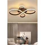 Lalezar Modern Sarkıt Plafonyer LED Avize - 3 - Siyah