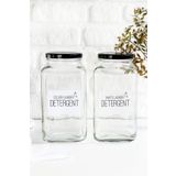 Lalezen 2 Adet Deterjan Kutusu Kavanozu 3 Litre (Renkli ve Beyaz Çamaşır)