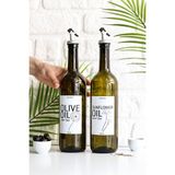 Lalezen Beyaz Etiketli Yeşil Yağdanlık 750 ml Sızdırmaz Damlatmaz Başlık
