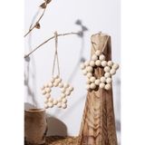 LALEZEN HOME 2 Adet Dekoratif Ahşap Yıldız Boncuk