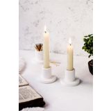 Lalezen Home 2li Beyaz Beton Mumluk Mumlar Dahil Değildir