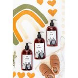 Lalezen Home 3 Lü Amber Plastik Şişe 500 Ml Bebek Set Bebek Şampuanı Bebek Losyon Bebek Duş Jeli Etiketli