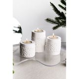 Lalezen Home 3lü Dantel Model Beyaz Beton Mumluk