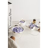 Lalezen Home Inci Tozu Mumlu Deniz Kabuk Modeli 3lü Set - Mor