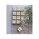 Lalezen Home Mini Beyaz Bubble Mum 50 Adet Kına- Söz Nişan Hediyelik Mum