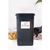 LALEZEN HOME Toz Deterjan Etiketli Antrasit Deterjan Kutusu 3200ml