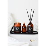 Lalezen Home Uzun Siyah Stantlı Japon Kırazı Çiçeği Kokusu & Mum & Kibrit Set - KOKU MUM KIBRIT
