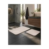 LALHOME 2 Adet Soft Peluş Kumaş Banyo Paspası - Tuvalet Paspas Takımı - Kaydırmaz Alt Özelliği Kaymaz Taban