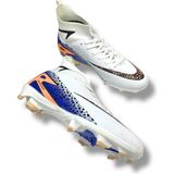 Laliga 610 Süperfly Özel Taban Çoraplı Krampon Beyaz Siyah Desenli - Beyaz - Siyah - Mavi