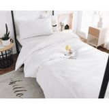 Laliva Çarşafı Lastikli Beyaz Ranforce Tek Kişilik Nevresim Takımı - 160 x 220 cm