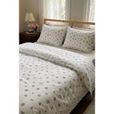 LaLiva Tiny Roses Çift Kişilik -Çarşafı Lastikli-Pamuk Nevresim Takımı-