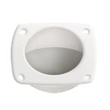 Lalizas Gömme Kulp Ø44mm 57x57mm Plastik Beyaz