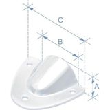 Lalizas Havalandırma Kapağı, Inox 316, 11,8x27x44,8mm