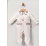 Lamato Baby AYICIK NAKIŞLI PATİKLİ BEBE ERKEK TULUM - 0 - 3 Ay