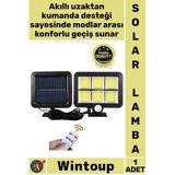 #Lamba Bahçe Aydınlatma Sensörlü 120 Cob Led Solar Panelli 3 Modlu Uzaktan Kumandalı Duvar Lambası