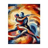 Lamba Cini Sayılarla Boyama Kasnaklı Tablo Seti Fırça Boya Dahil 40X50 Abstract1
