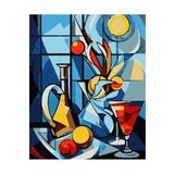 Lamba Cini Sayılarla Boyama Kasnaklı Tablo Seti Fırça Boya Dahil 40X50 Abstract2