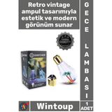 #Lamba Hava Nemlendirici Retro Estetik Işıklı Dekoratif Modern Buharlı Ampül Tasarımlı Gece Lambası