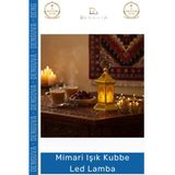 #Lamba Ramazan Temalı Altıgen Gold Kaplama Dekoratif Pilli Sıcak Sarı Modern Işık Kubbe Led Lamba Vitrin