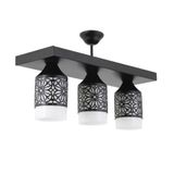 Lambadar 3522-3BLKBEYAZCAM Üçlü Spor Model Modern Retro Rustik Avize