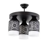 Lambadar 3523-3BLKBEYAZCAM Beyazcam Üçlü Spor Model Modern Retro Rustik Avize
