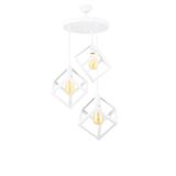 Lambadar 3528-3WHT Rustik Retro Model Geometrik Sarkıt Metal Küp Avize