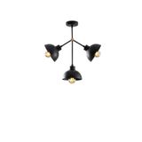 Lambadar Akrobat Model Modern Üçlü Metal Sarkıt Avize Cafe Siyah Tek Ebat 50 X 35 506-97-3Blksivma20B