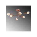 Lambadar Altılı Akrobat Çapraz Model Plafonyer Tavana Monte Ahtapot Avize Bakırr Tek Ebat 30 X 60 3598-6Bakircapraz