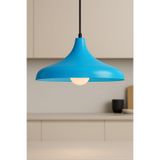 Lambadar Aura Metal Tekli Mavi Sarkıt Avize Retro Rustik Model Modern Endüstriyel Mufak Hol Cafe Salon Avize