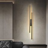 Lambadar Çift Nova Model LED Beyaz Işık Ultra Power LED Avize Salon Hol Yatak Odası Ledli Aplik Avize - Siyah