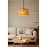 Lambadar Cure Model Tekli Rattan Bambu Modern Tasarım İskandinav Bohem Sarkıt Avize