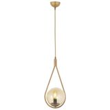 Lambadar Damla Model Modern Gold Tekli Glop Balcam Camlı Sarkıt Avize