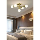 Lambadar Döngü Modern Tasarım Eskitme Renk Beşli Avize(Camsiz Model) Eskitme Tek Ebat 3559-5Esk