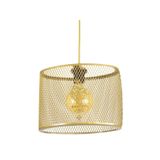 Lambadar Elips Motifli Tekli Sarkıt Model Avize Gold Tek Ebat Unisex 3575-1Goldelipsmotifli