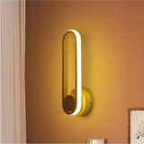 Lambadar Elips Plafonyer Modern LED Beyaz Işık Ultra Power LED Avize Salon Hol Yatak Odası Ledli Aplik Avize - Gold