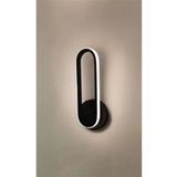 Lambadar Elips Plafonyer Modern Led Beyaz Işık Ultra Power Led Avize Salon Hol Yatak Odası Ledli Aplik Avize Siyah Tek Ebat 0019-Elips-Plafonyer-Blk-Aplik