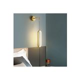 Lambadar Elips Sarkıt Model Led Beyaz Işık Ultra Power Led Avize Salon Hol Yatak Odası Ledli Aplik Avize Gold Tek Ebat 0020-Elips-Sarkit-Gold-Aplik