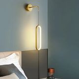Lambadar Elips Sarkıt Model LED Beyaz Işık Ultra Power LED Avize Salon Hol Yatak Odası Ledli Aplik Avize - Gold