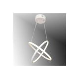 Lambadar Eşit Halka Model Sarkıt Modern Led Beyaz Işık Ultra Power Led Avize Salon Mutfak Oda Ledli Avize Beyaz Tek Ebat 35 X 74 0010-Eşithalka-2Wht-Sarkit