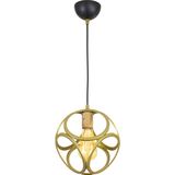 Lambadar Gold Çember Yuvarlak Küp Tekli Sarkıt Model Avize - Gold - Siyah - 1