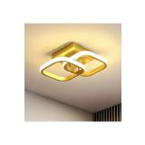 Lambadar Hollykare Model Tekli Plafonyer Led Beyaz Işık Ultrapower Led Avize Salon Mutfak Oda Hol Ledli Avize Gold Tek Ebat 0017-Holly-Kare-Gold